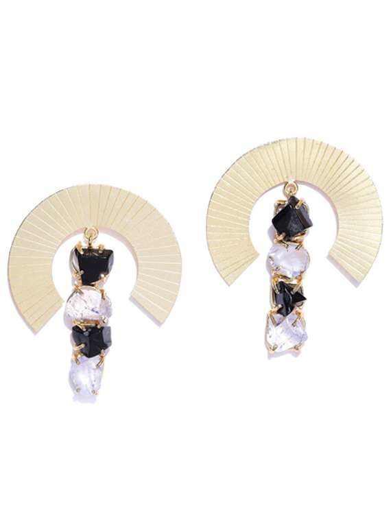 gold metal drop earring