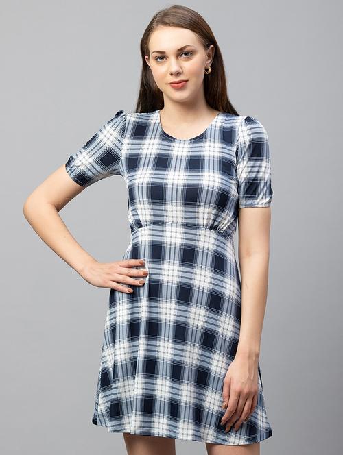 women's fit & flare color block dress - 18586093 -  Standard Image - 0