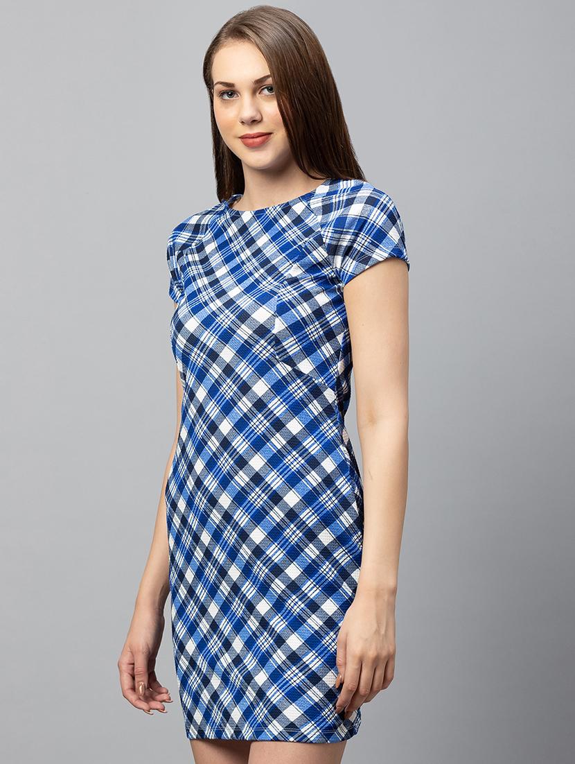 women's bodycon checkered dress - 18586096 - Standard Image - 1