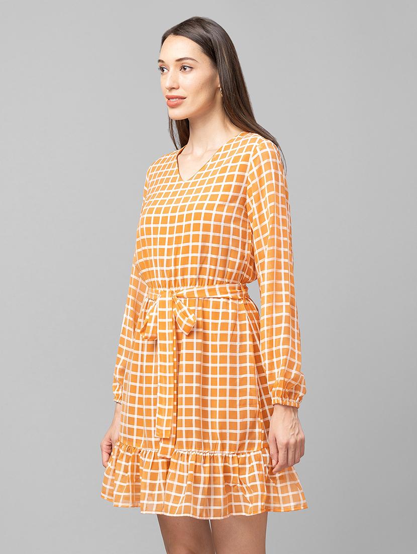 women's tiered dress color block dress - 18586103 - Standard Image - 1