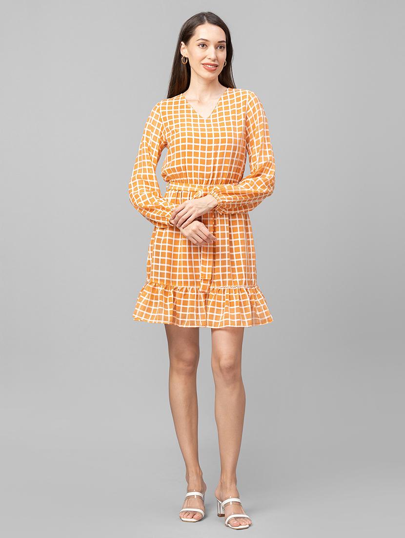 women's tiered dress color block dress - 18586103 - Standard Image - 4