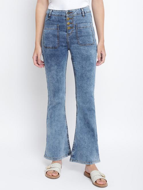 women's plain bootcut jeans - 18587147 - Standard Image - 0