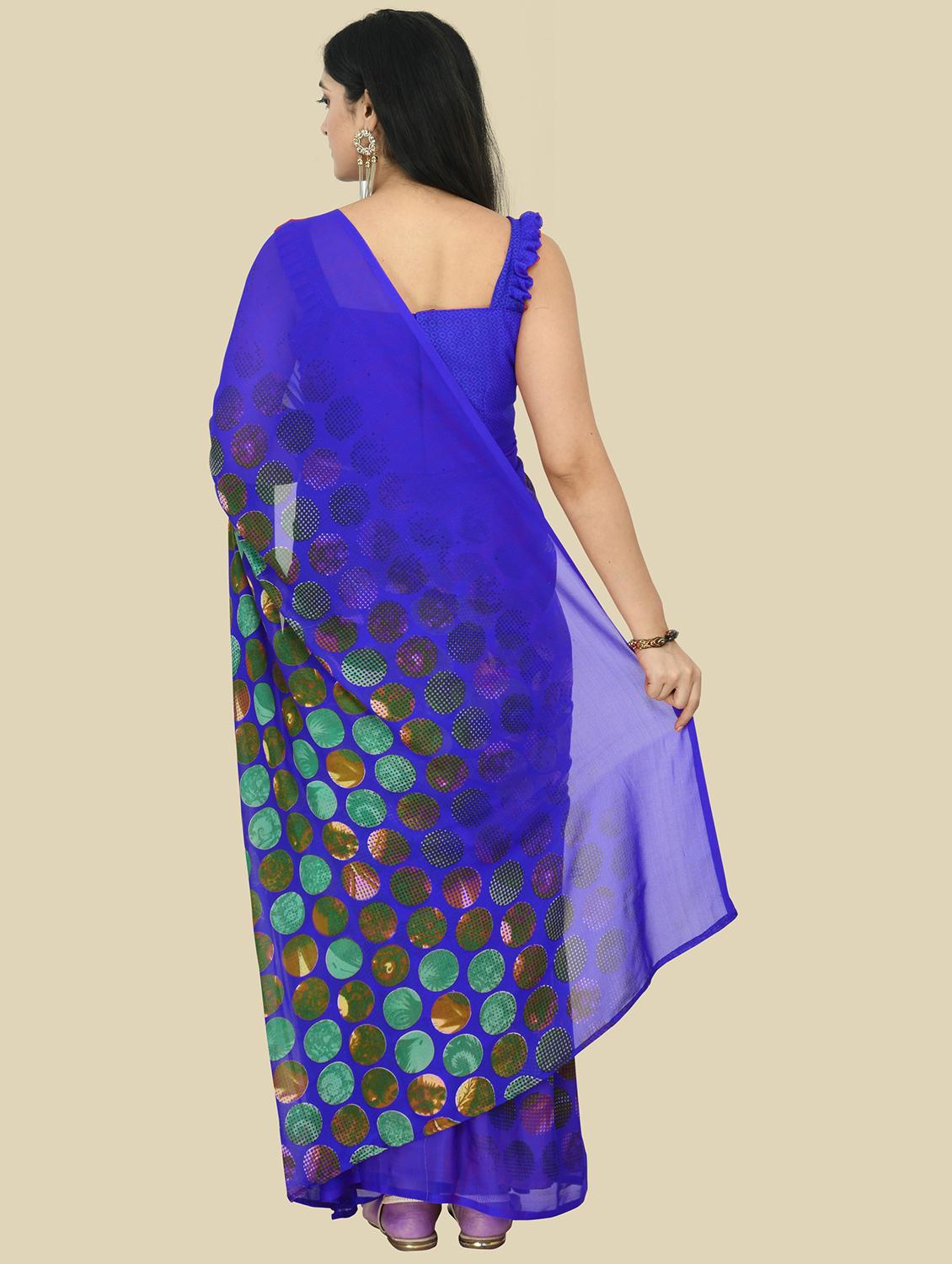 printed jamdani saree with blouse - 18587207 -  Standard Image - 1