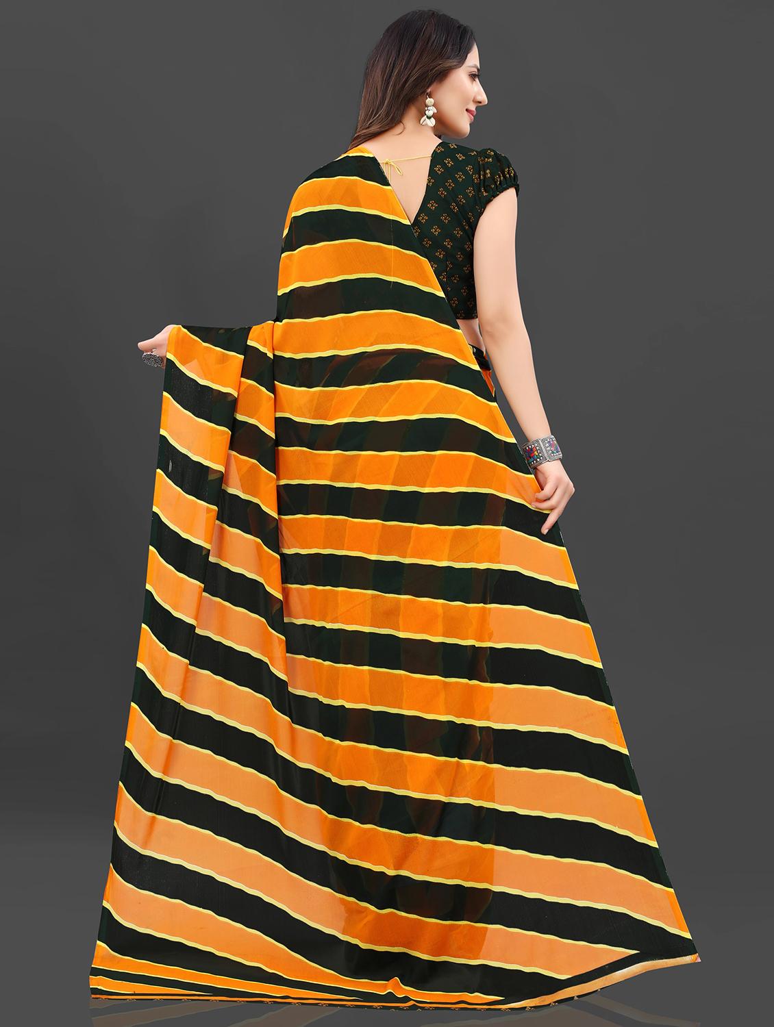 leheriya printed saree with blouse - 18587283 - Standard Image - 1