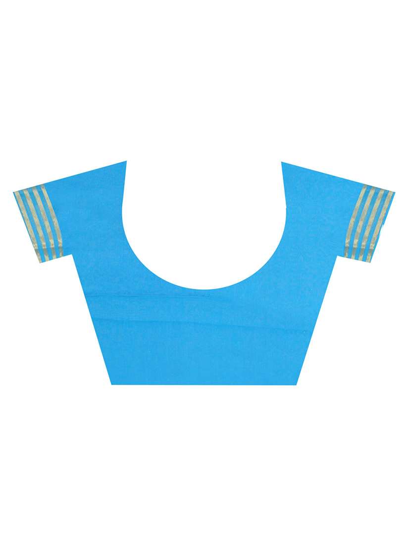 women's bandhani blue colored saree with blouse - 18587673 - Standard Image - 4