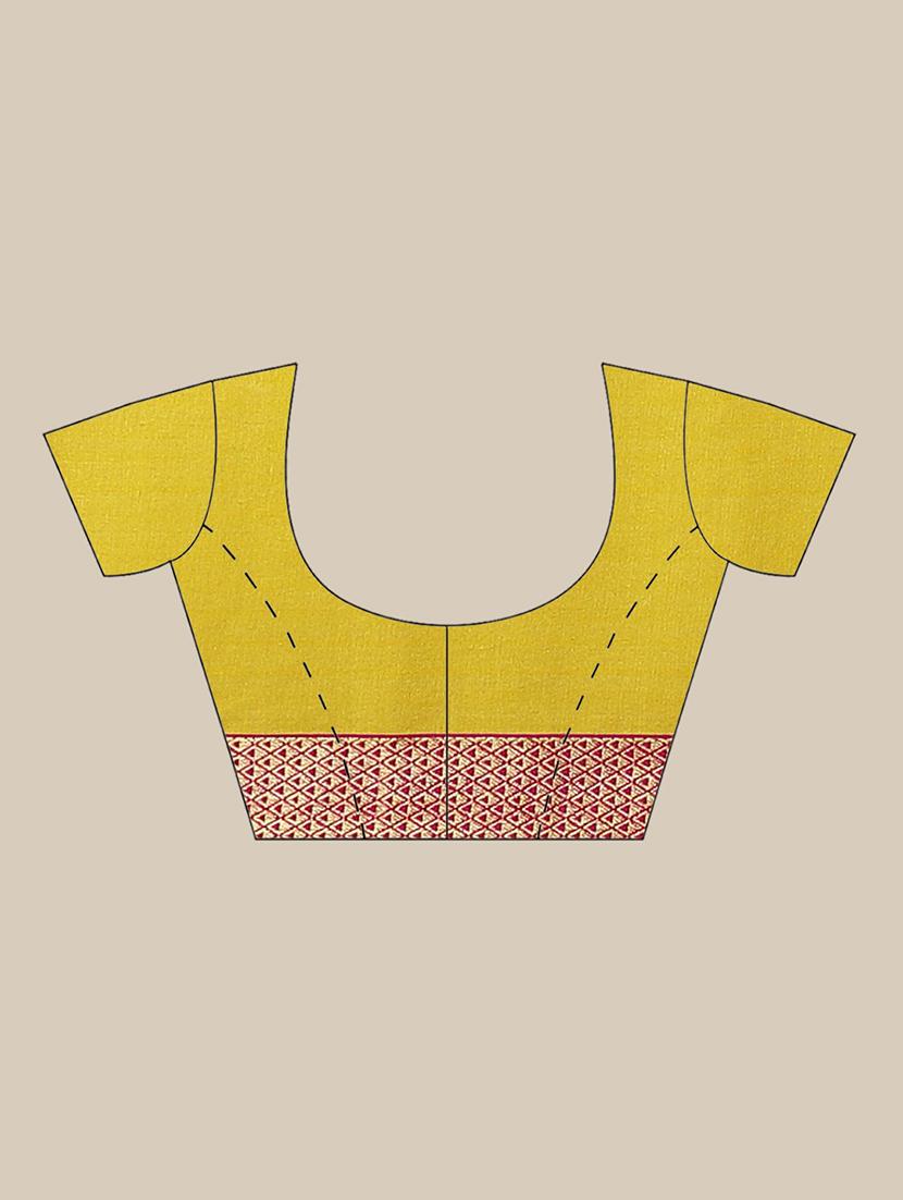 women's self design yellow colored saree with blouse - 18587871 - Standard Image - 1