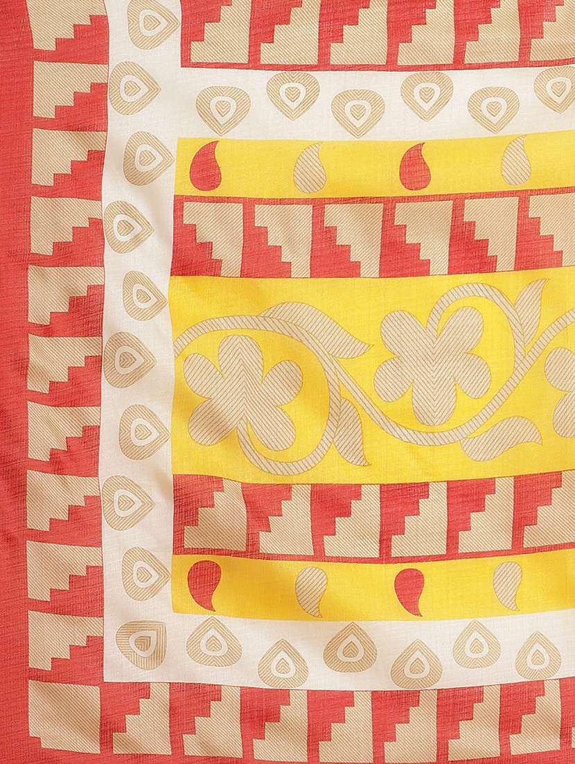 women's paisley yellow colored saree - 18588254 -  Standard Image - 4