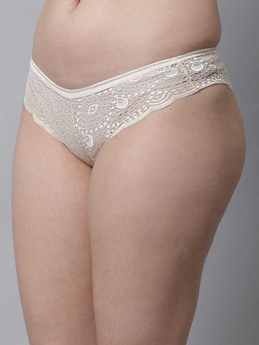 beige lace bikini panty - 18589016 - Standard Image - 1