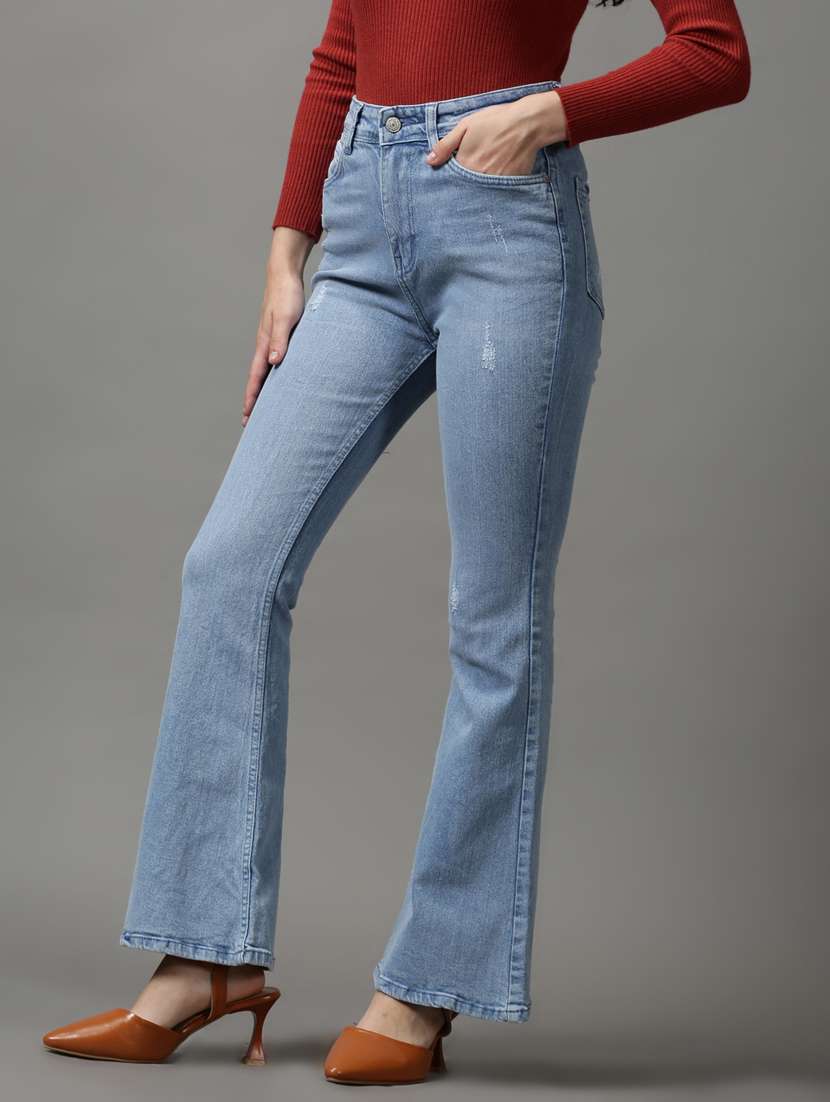 women's distress bootcut jeans - 18589081 -  Standard Image - 1