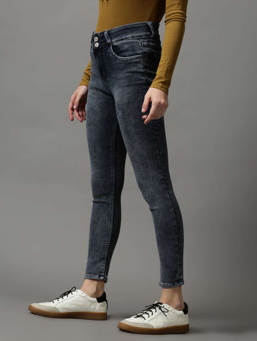 women's plain slim fit jeans - 18589095 -  Standard Image - 1