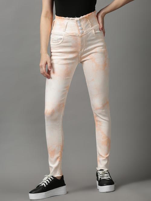 women's tie & dye slim fit jeans - 18589104 - Standard Image - 0