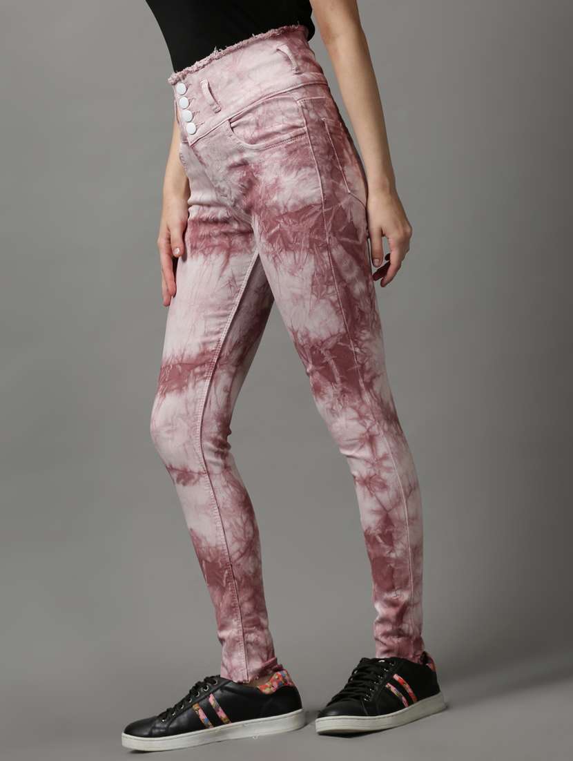women's tie & dye slim fit jeans - 18589105 -  Standard Image - 1