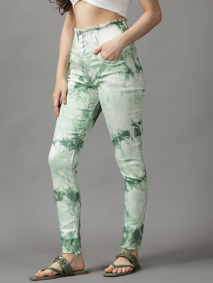 women's tie & dye slim fit jeans - 18589132 -  Standard Image - 1