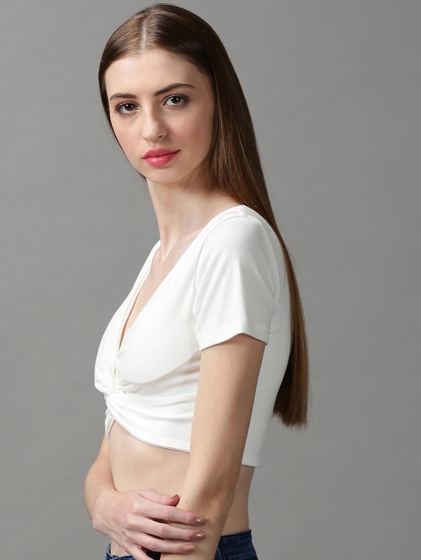 women's blouson v neck top - 18589172 -  Standard Image - 1