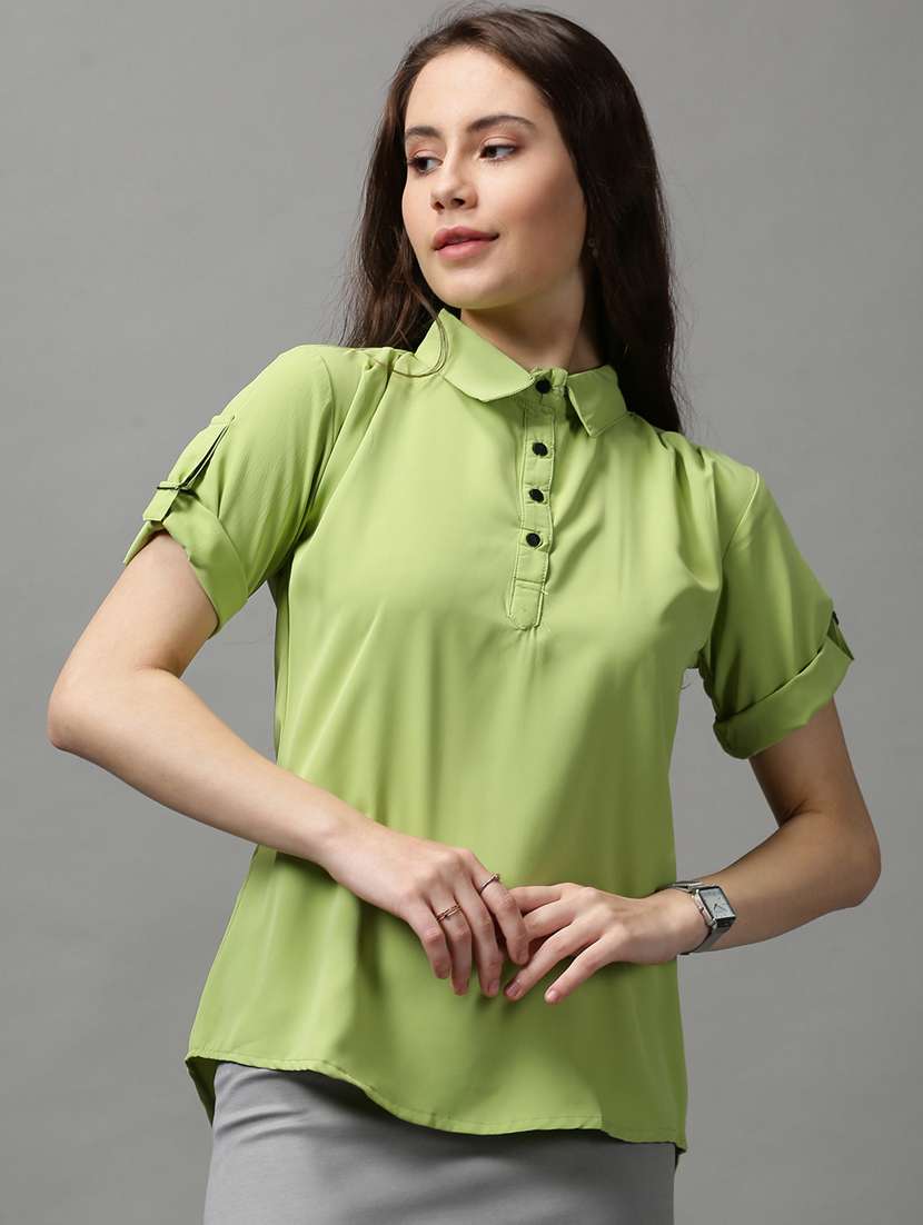women's straight collared top - 18589178 - Zoom Image - 0