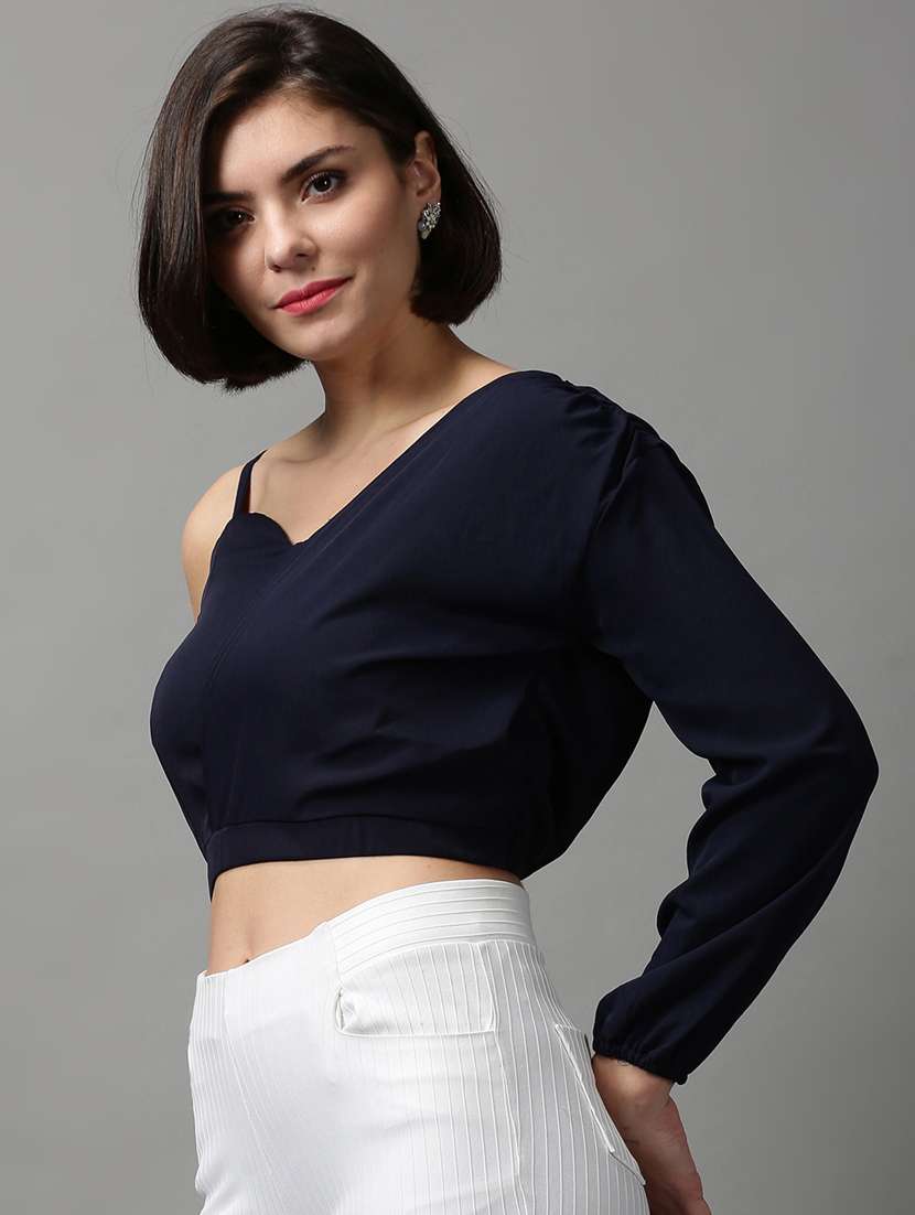 women's crop sweetheart neck top - 18589186 -  Standard Image - 1