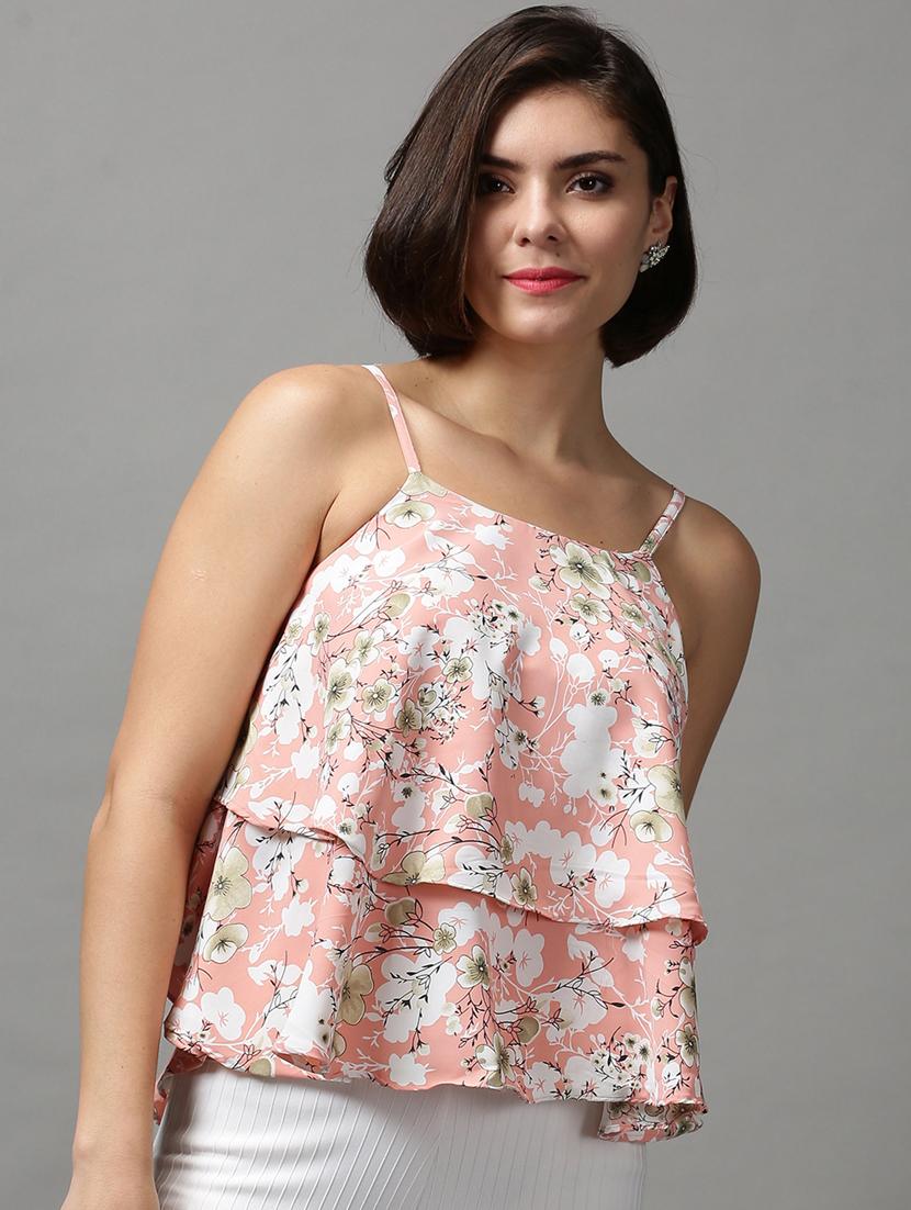 women's layered shoulder strap top - 18589209 - Zoom Image - 0