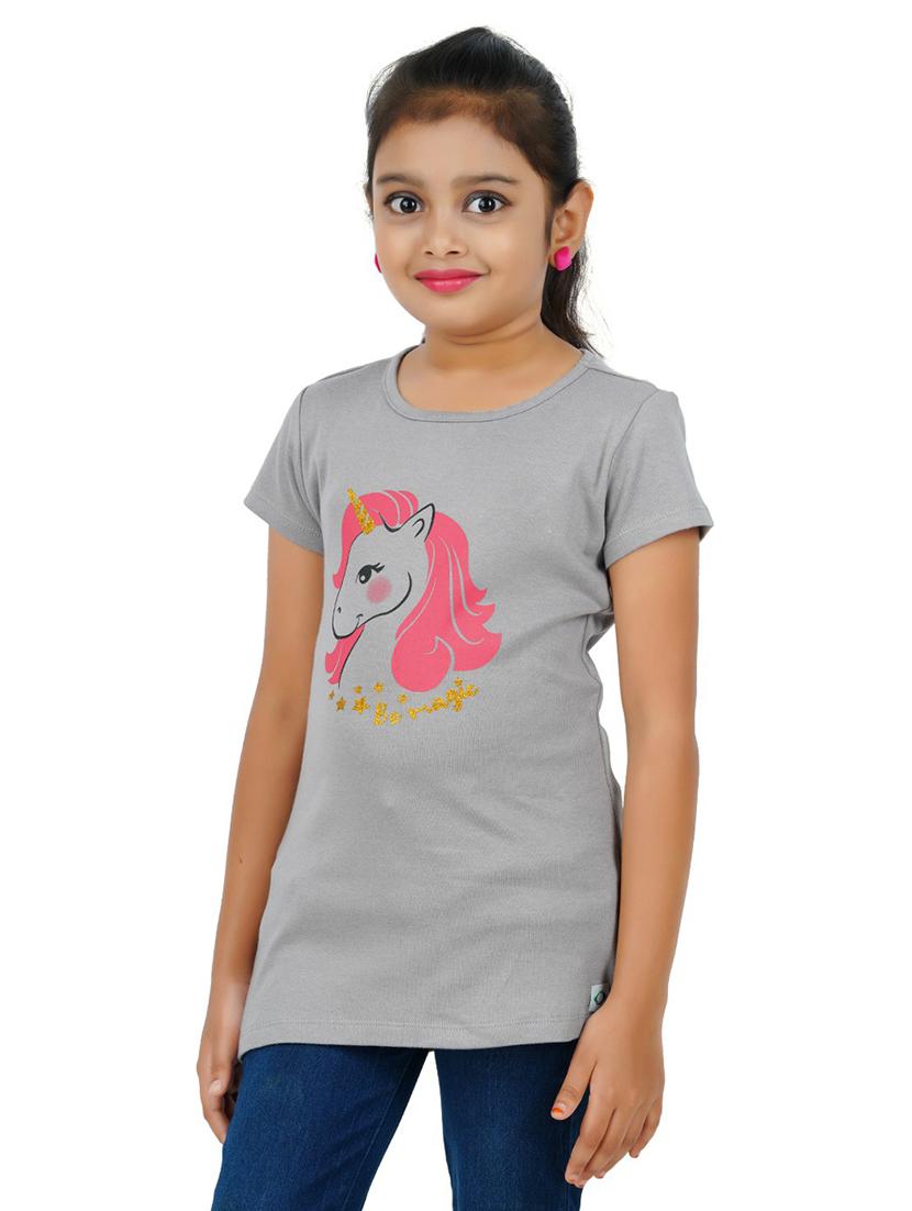 girls round neck graphic tee - 18589291 - Standard Image - 1