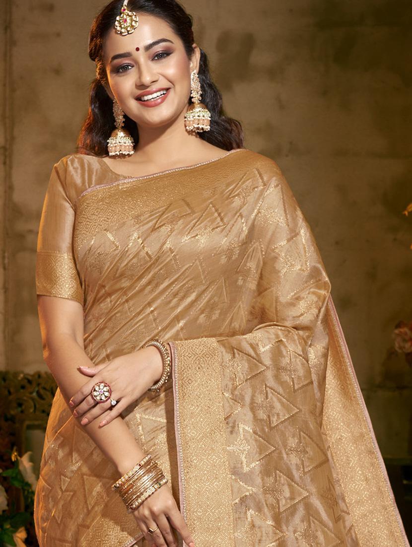 self design woven saree with blouse - 18589687 - Standard Image - 1