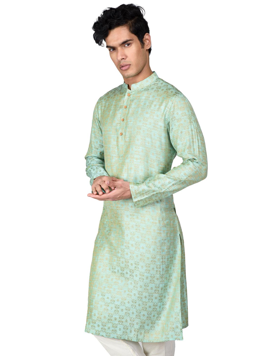 self designed kurta pyjama with jacket - 18590810 - Standard Image - 1