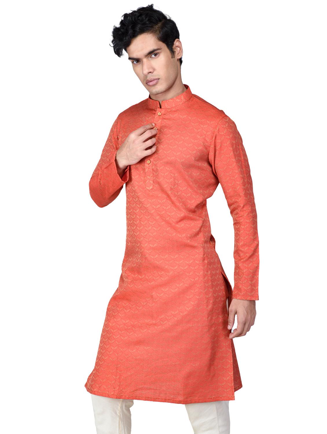 self designed kurta pyjama with jacket - 18590813 -  Standard Image - 1