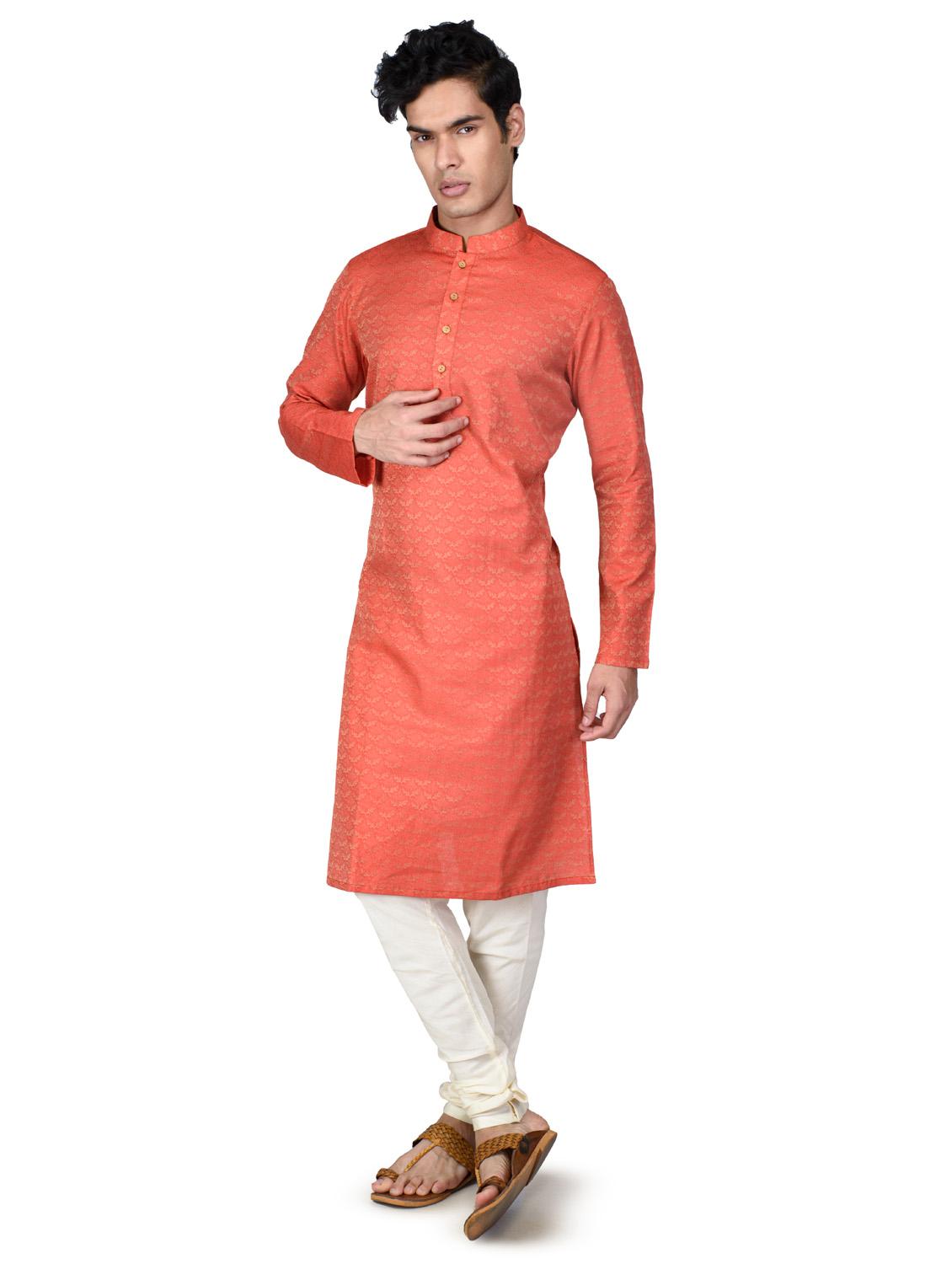 self designed kurta pyjama with jacket - 18590813 - Standard Image - 4