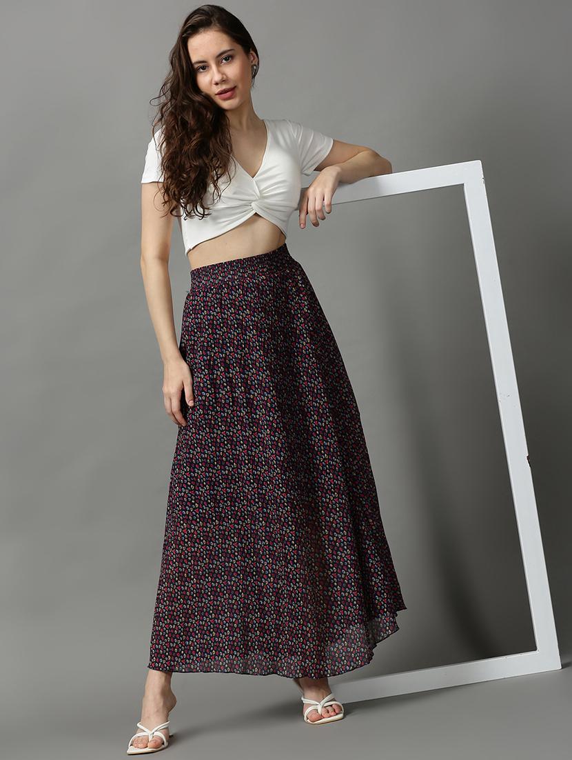 floral flared skirt - 18590816 - Standard Image - 4