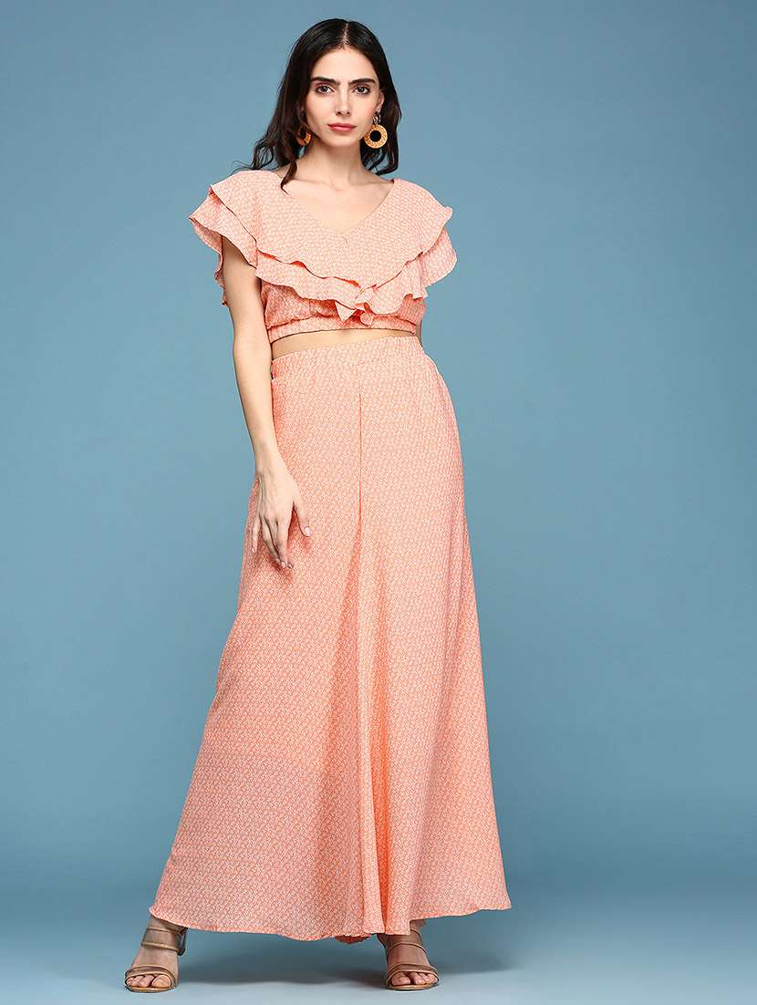 pastel top and palazzos set set