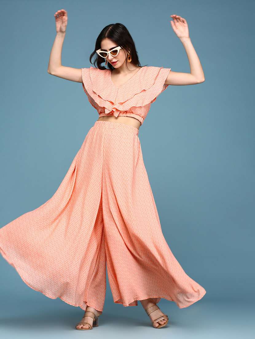 pastel top and palazzos set set - 18590834 -  Standard Image - 1