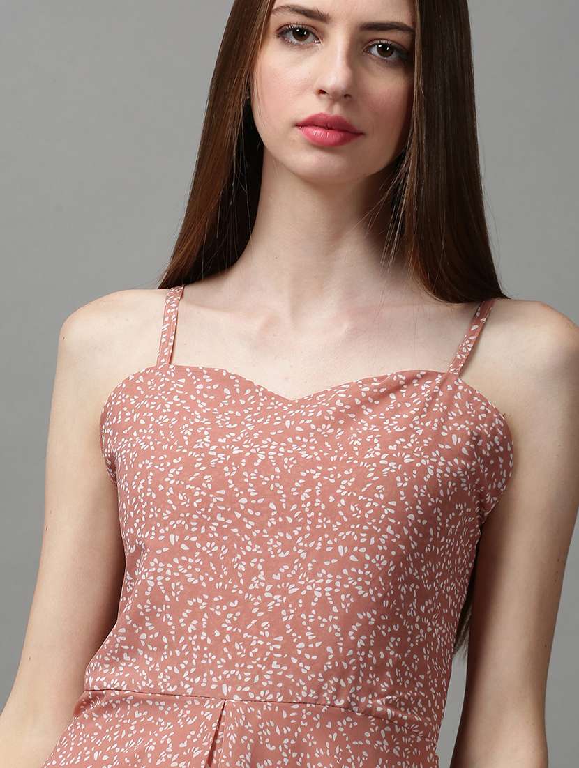 women's fit & flare micro print dress - 18590910 -  Standard Image - 4