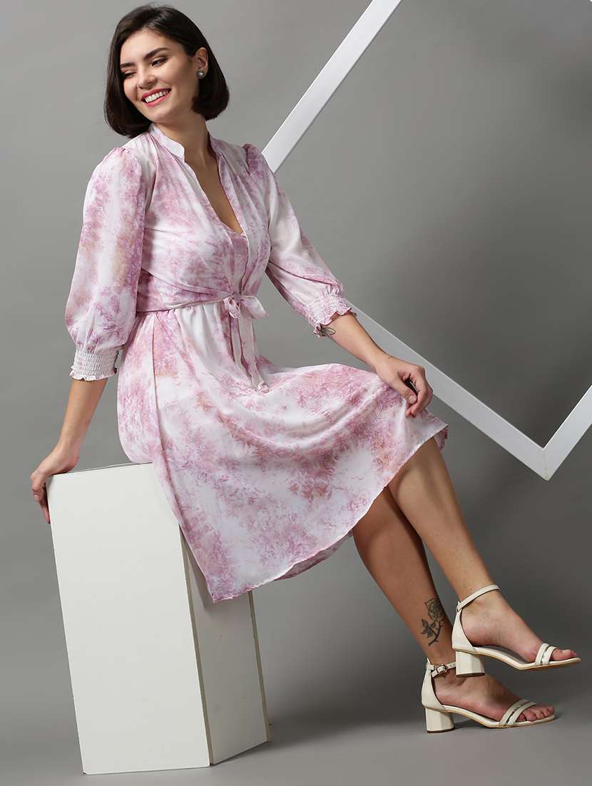 women's belted paisley dress - 18590912 -  Standard Image - 4