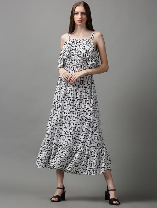 women's tiered dress printed dress - 18590931 -  Standard Image - 0