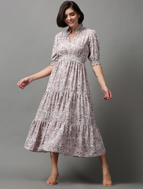 women's tiered dress floral dress - 18590937 - Standard Image - 0