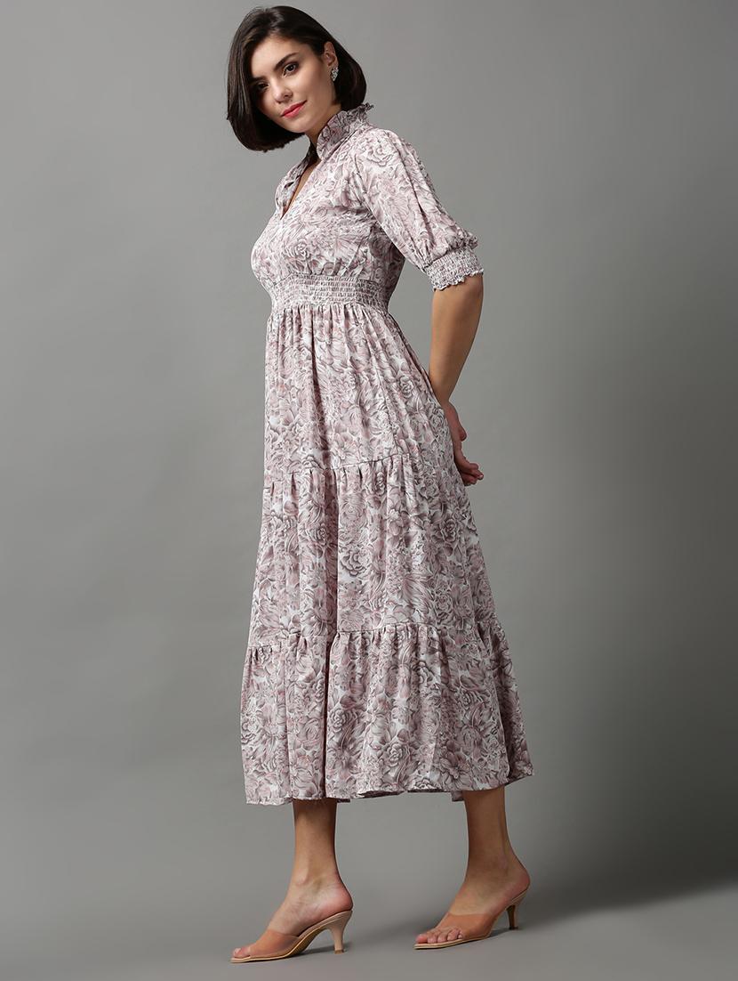 women's tiered dress floral dress - 18590937 - Standard Image - 1