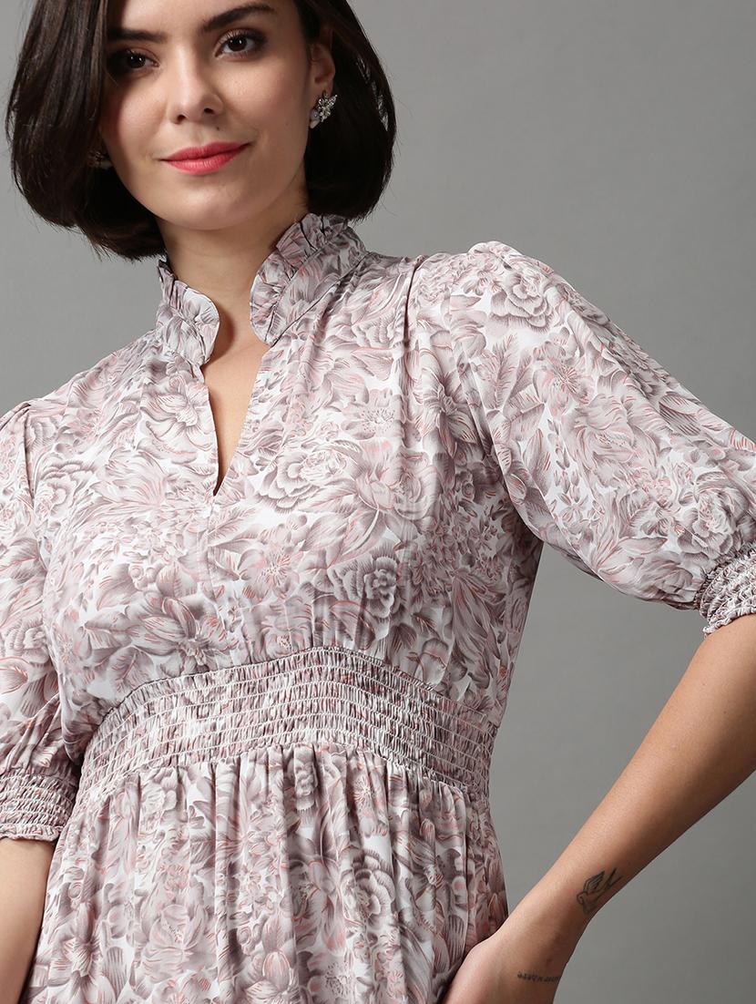 women's tiered dress floral dress - 18590937 - Standard Image - 4