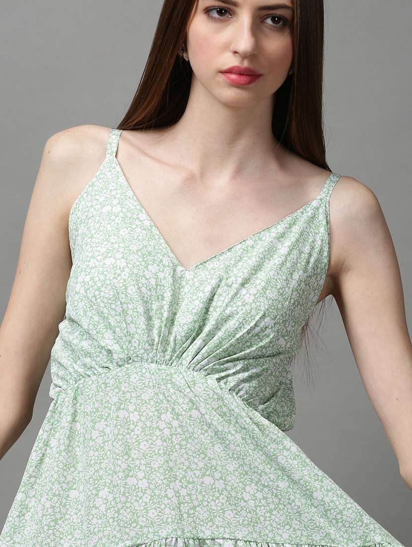women's tiered dress printed dress - 18590947 - Standard Image - 4