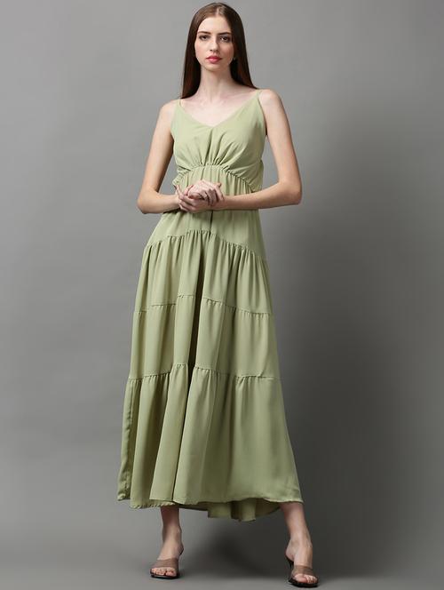 women's tiered dress solid dress - 18590952 - Standard Image - 0