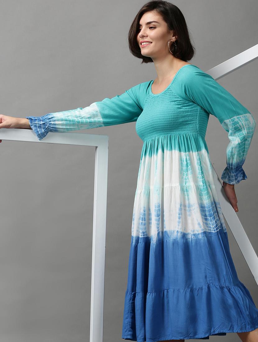women's tiered dress chevron dress - 18590965 -  Standard Image - 1
