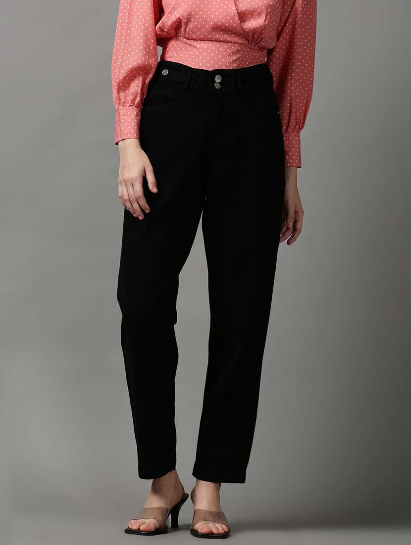 women's plain straight fit jeans