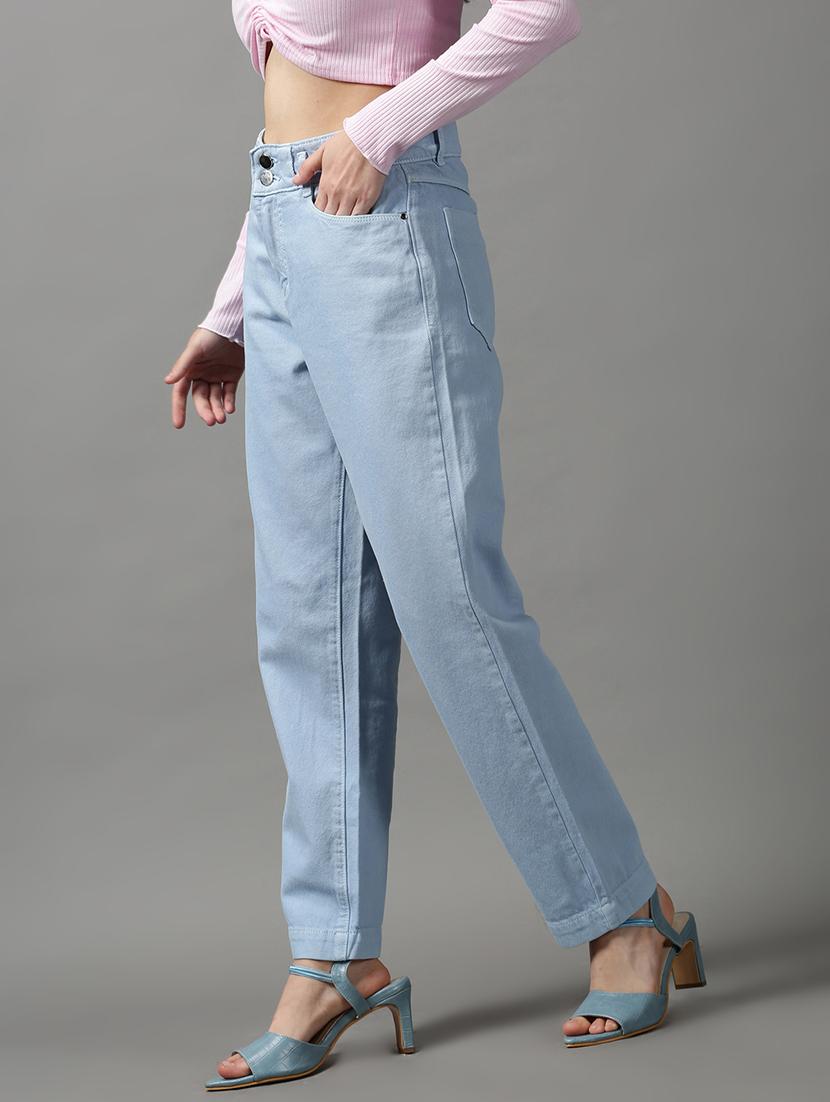women's plain boyfriend fit jeans - 18590984 - Standard Image - 1