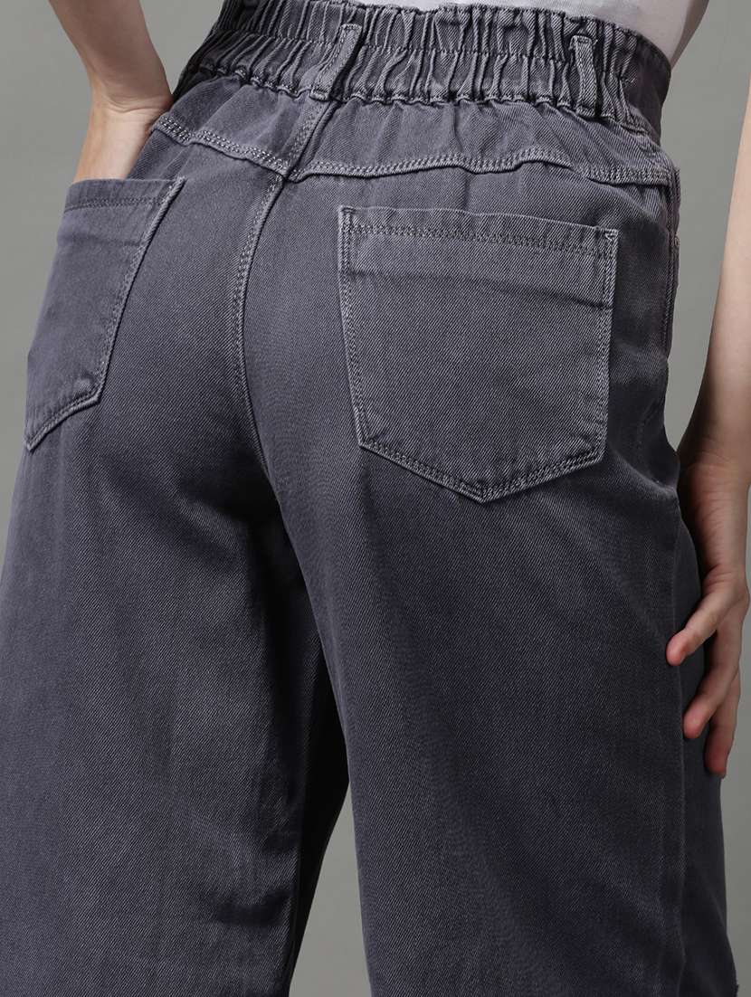 women's plain wide leg jeans - 18590988 -  Standard Image - 6