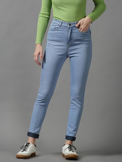 women's plain slim fit jeans - 18590993 - Standard Image - 0