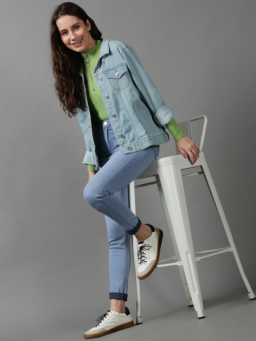 women's plain slim fit jeans - 18590993 - Standard Image - 4