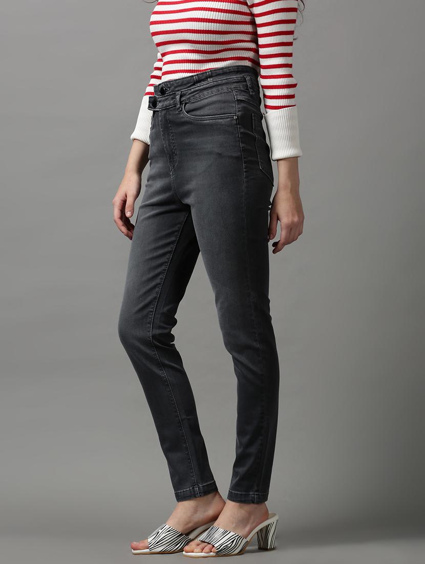 women's plain slim fit jeans - 18590994 - Standard Image - 1