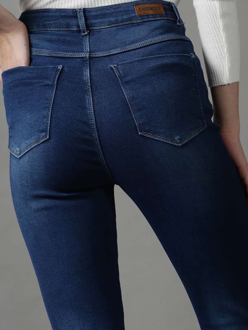 women's plain slim fit jeans - 18590999 - Standard Image - 6