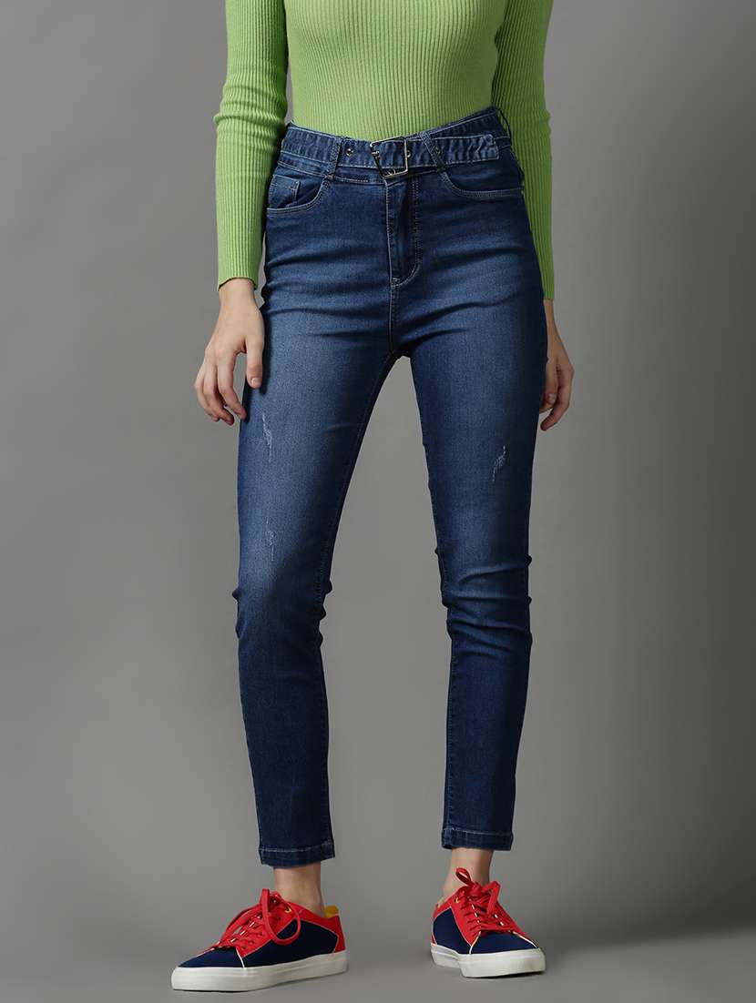 women's distress slim fit jeans - 18591004 - Zoom Image - 0