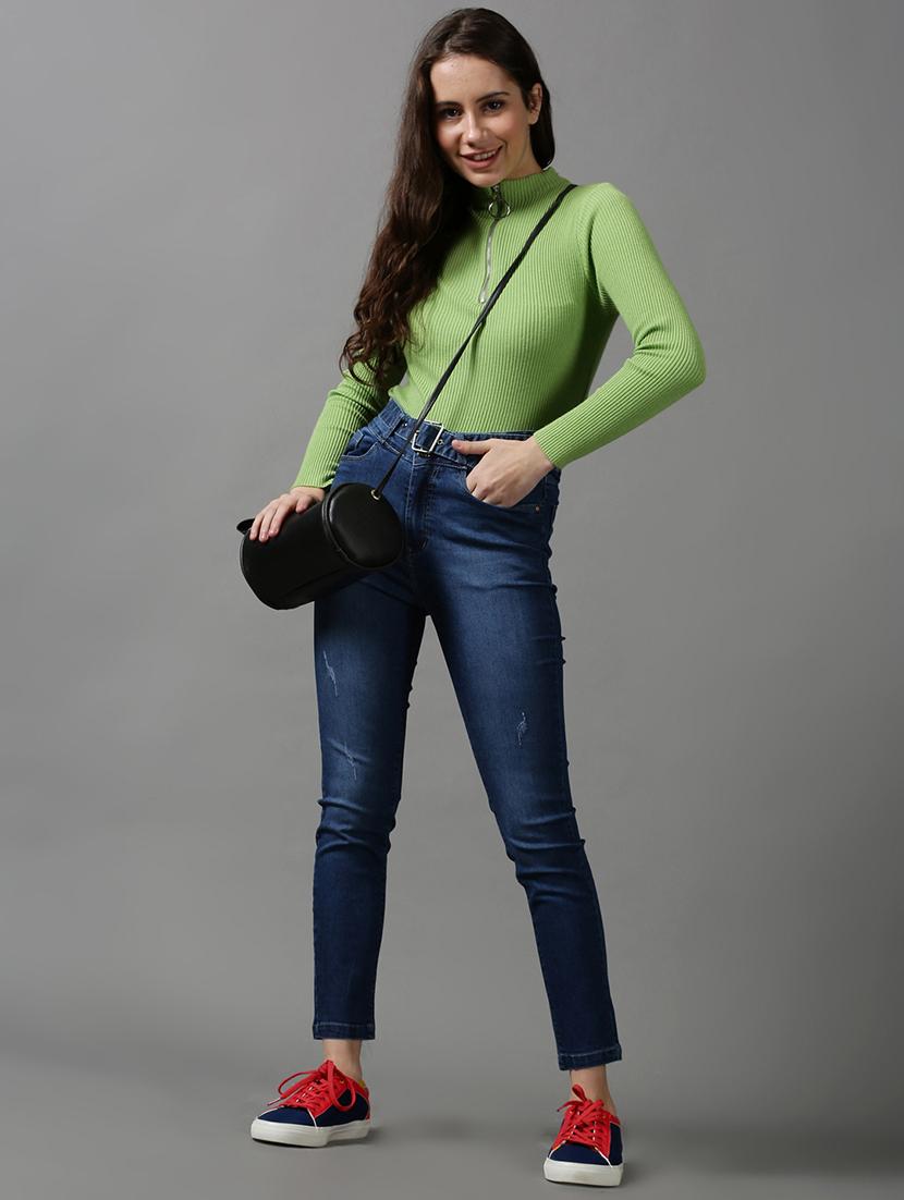 women's distress slim fit jeans - 18591004 - Standard Image - 4