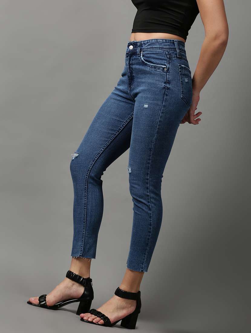 women's distress slim fit jeans - 18591013 - Standard Image - 1