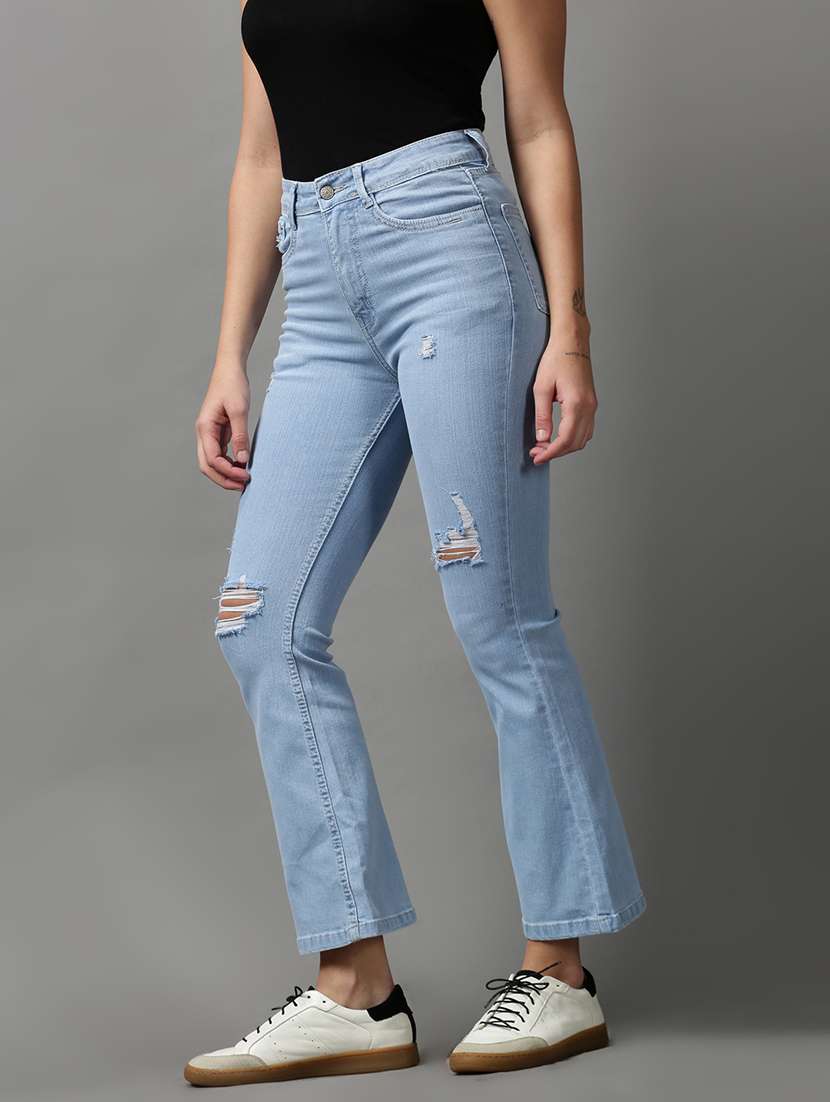 women's distress bootcut jeans - 18591016 -  Standard Image - 1