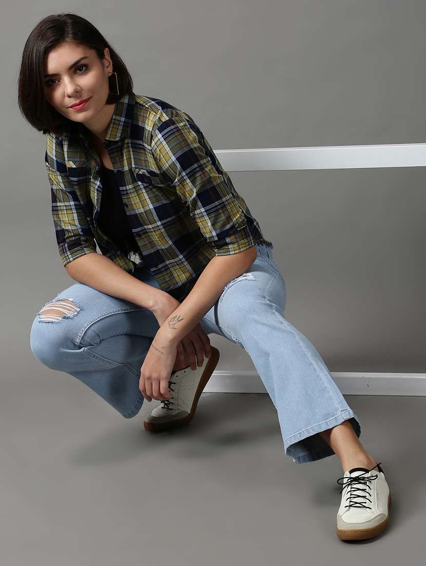 women's distress bootcut jeans - 18591016 -  Standard Image - 4